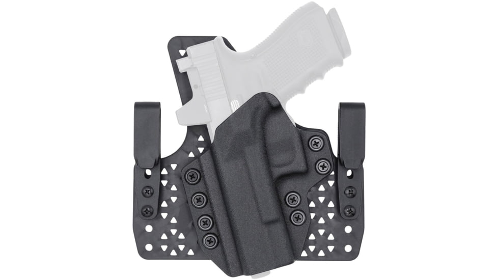 Rounded Wide KYDEX Armaloy Hybrid Holster, CZ P10 Compact, Left Hand, Black, CZU-P10C-BK-LH-WDPOLY