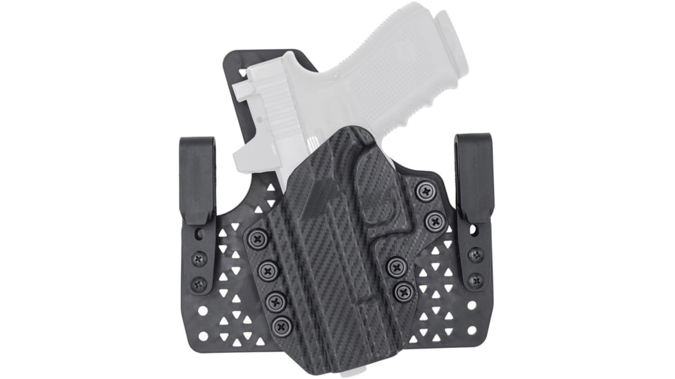 Rounded Wide KYDEX Armaloy Hybrid Holster, CZ P10 Compact, Left Hand, Carbon Fiber, CZU-P10C-CF-LH-WDPOLY