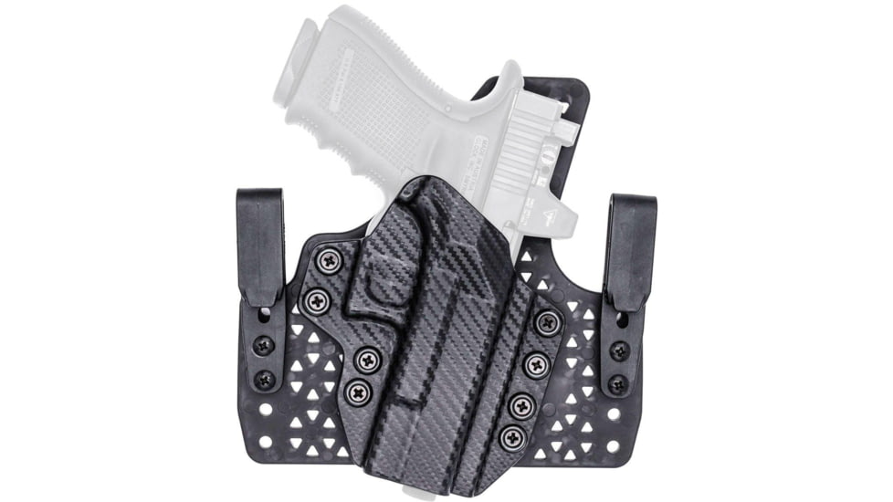 Rounded Wide KYDEX Armaloy Hybrid Holster, CZ P10 Compact, Right Hand, Carbon Fiber, CZU-P10C-CF-RH-WDPOLY