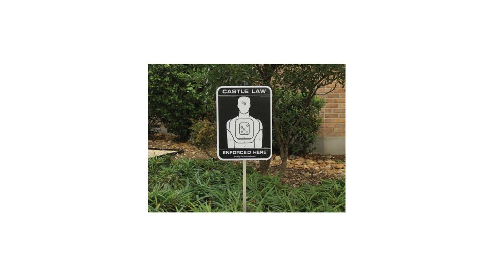 RTD/Cogent STS3S Reflective Sign Castle Law Enforced Here 8.75x11.75'' Alum