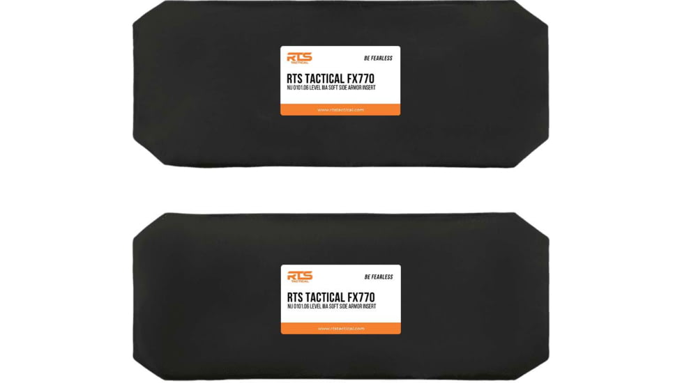 RTS Tactical FX770 NIJ 0101.06 Level IIIA Cummerbund Inserts, Black, 4 X 13, RTS-52220