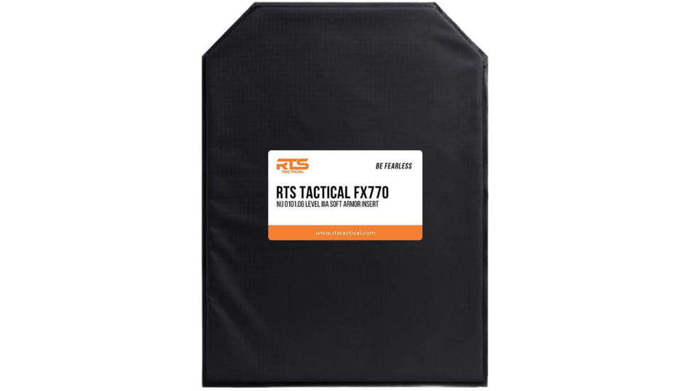 RTS Tactical FX770 NIJ 0101.06 Level IIIA Soft Armor Insert, Black, 10 x 12, RTS-52210