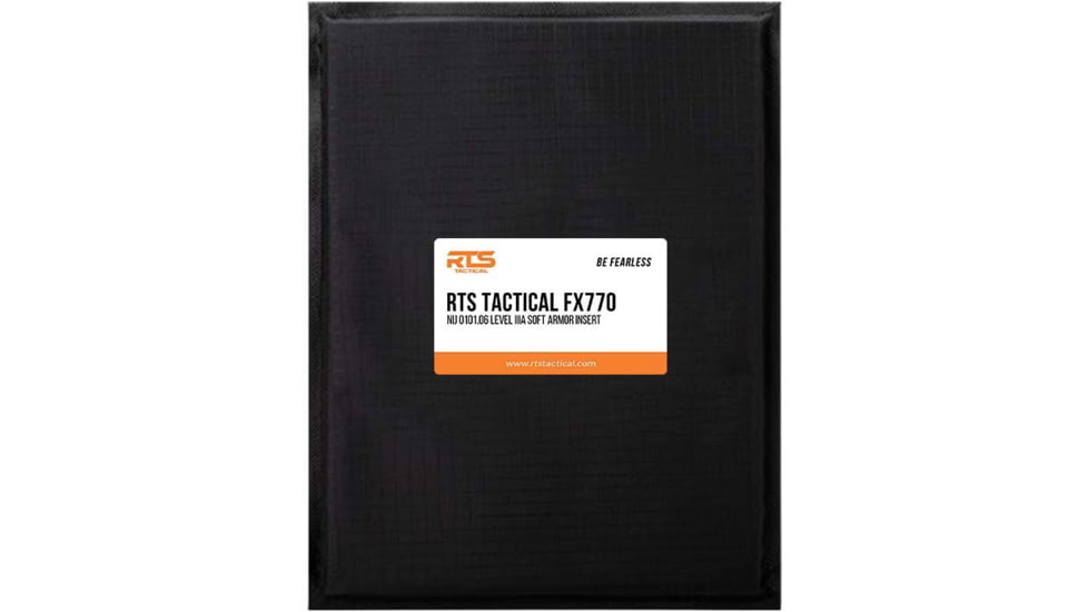 RTS Tactical FX770 NIJ 0101.06 Level IIIA Soft Armor Insert, Black, 6 x 8, RTS-52223