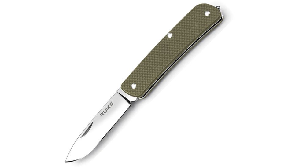 RUIKE M11 Medium Folder Green Folding Knife,2.75in,Standard Edge,Satin,Green,G10 Handle RKEM11G
