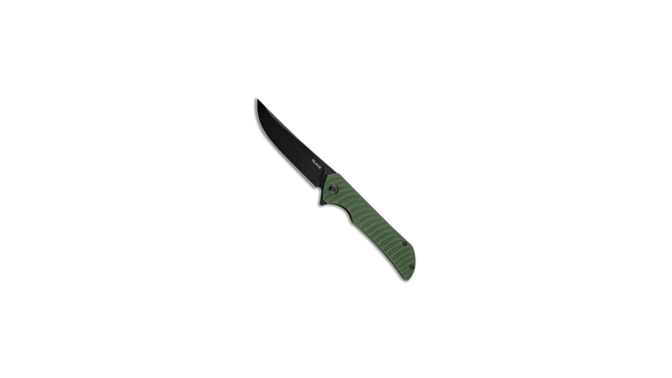 Ruike Ruike P122 Liner Lock Knife Green Sculpted Micarta 3.75" Black, Green, 14C28N, adult, BHQ-208357