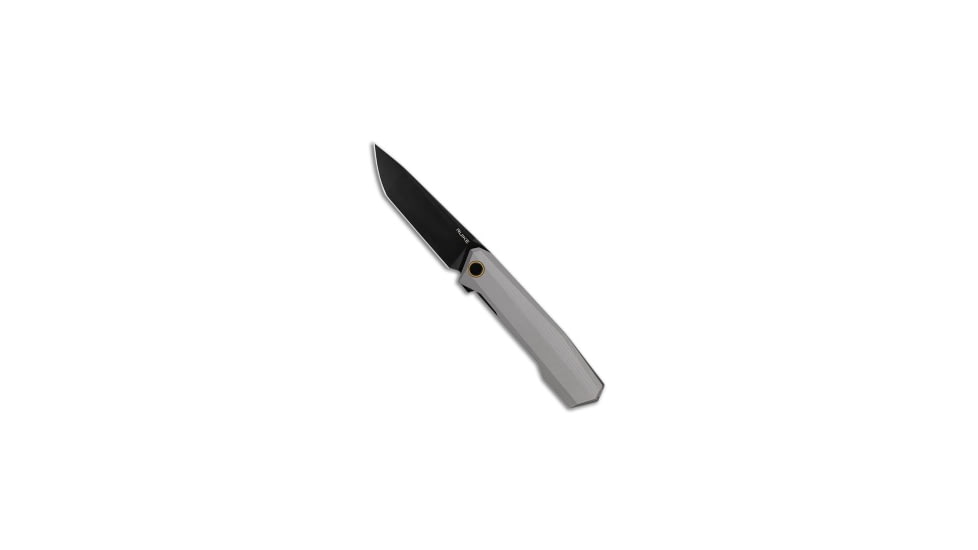 Ruike Ruike P166 Linerlock Gray Aluminum 3.75 Black DLC 14C28N, Gray, 14C28N, adult, BHQ-222648