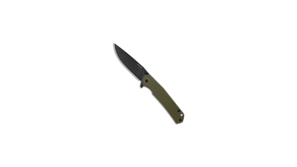 Ruike RUIKE P801 Frame Lock Knife Green G-10/Steel 3.5" Black Stonewash, Green, Sandvik 14C28N, adult, BHQ-192380