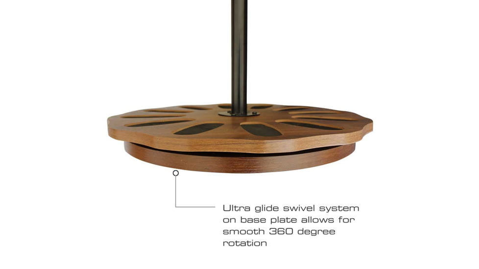 Rush Creek Creations 12-Gun Spinning Floor Rack with Adjustable Height, Dark Walnut, 38-4061