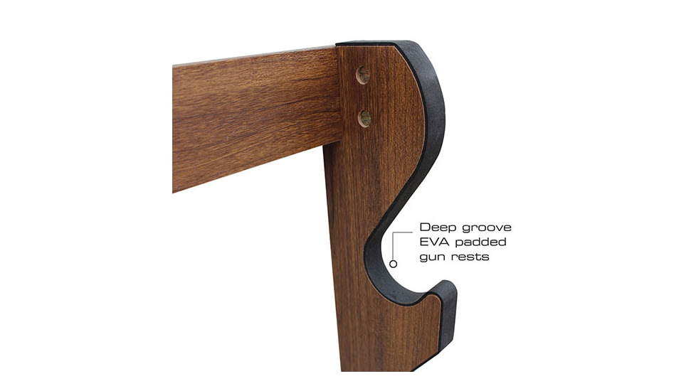 Rush Creek Creations 5 Gun Wall Rack, Dark Walnut, 38-4045
