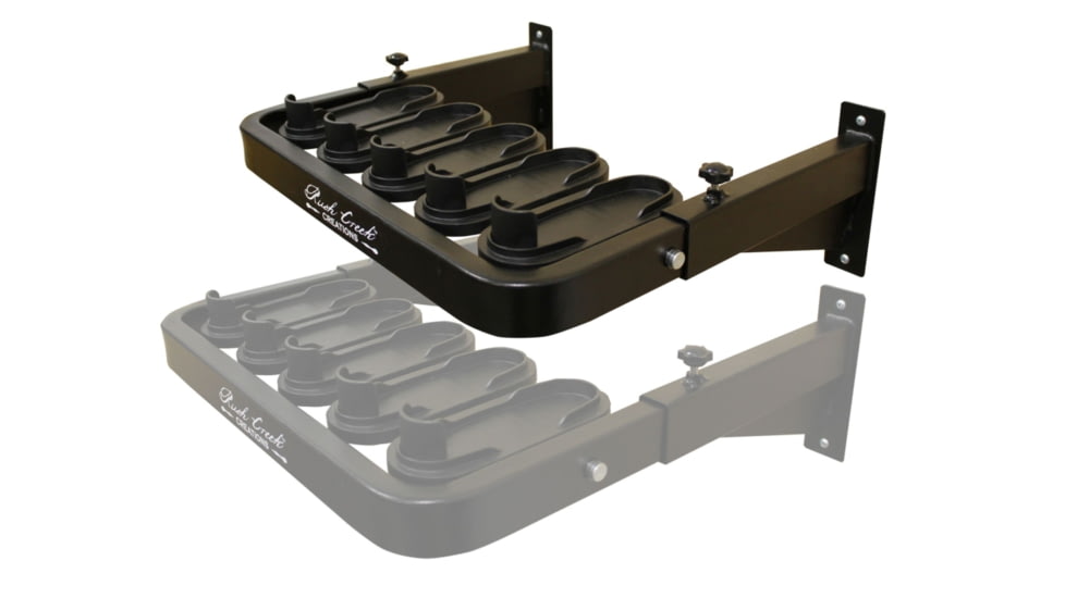 Rush Creek Creations 5-Gun Wall Rack with Smart Stock Technology, Black, 38-5005