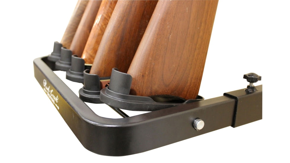 Rush Creek Creations 5-Gun Wall Rack with Smart Stock Technology, Black, 38-5005