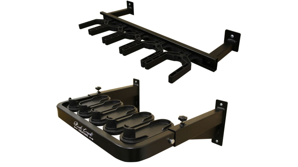 Rush Creek Creations 5-Gun Wall Rack with Smart Stock Technology, Black, 38-5005