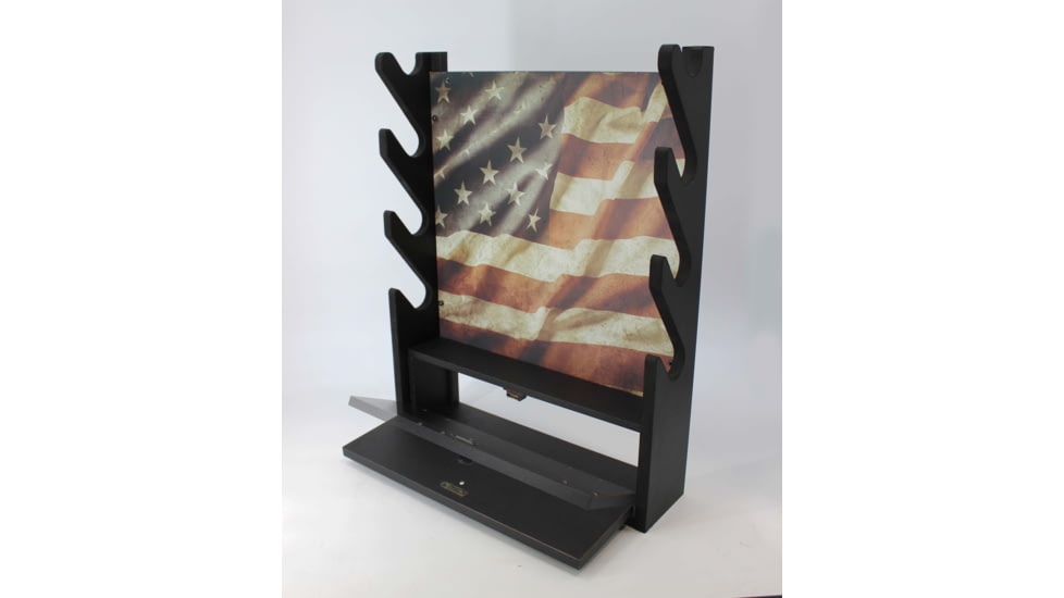 Rush Creek Creations Creations Gun Rack for 4 Guns, Rifles/Shotguns, Black, Medium, 38-8084