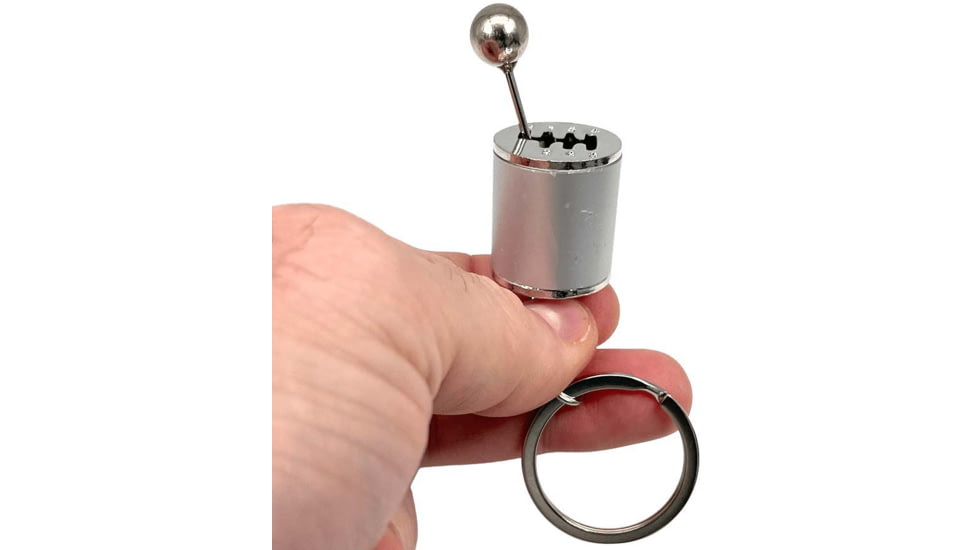 RW Minis 6 Speed Gear Shifter Replica Keychain, Silver, 05.0003.01