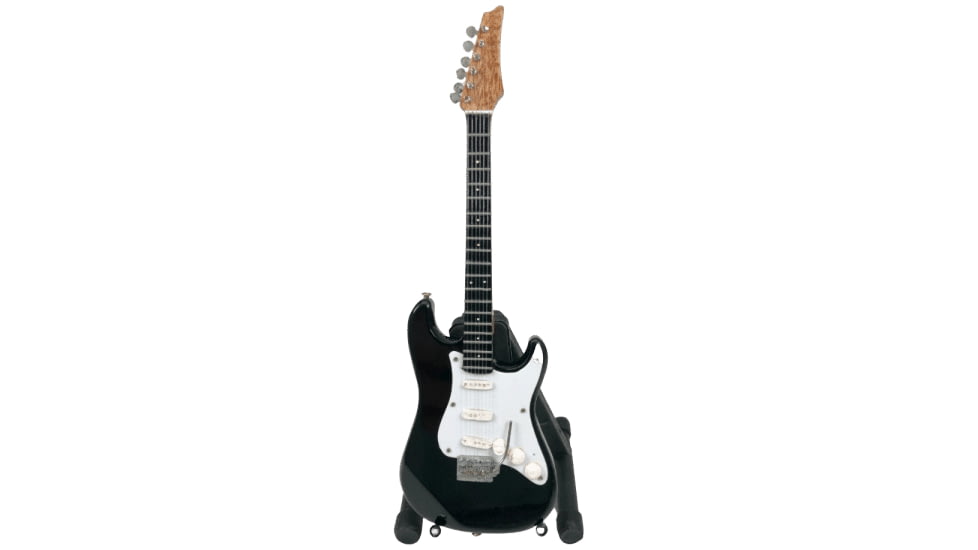 RW Minis Six String Electric Guitar Scale Replica, Black, 02.0003.00