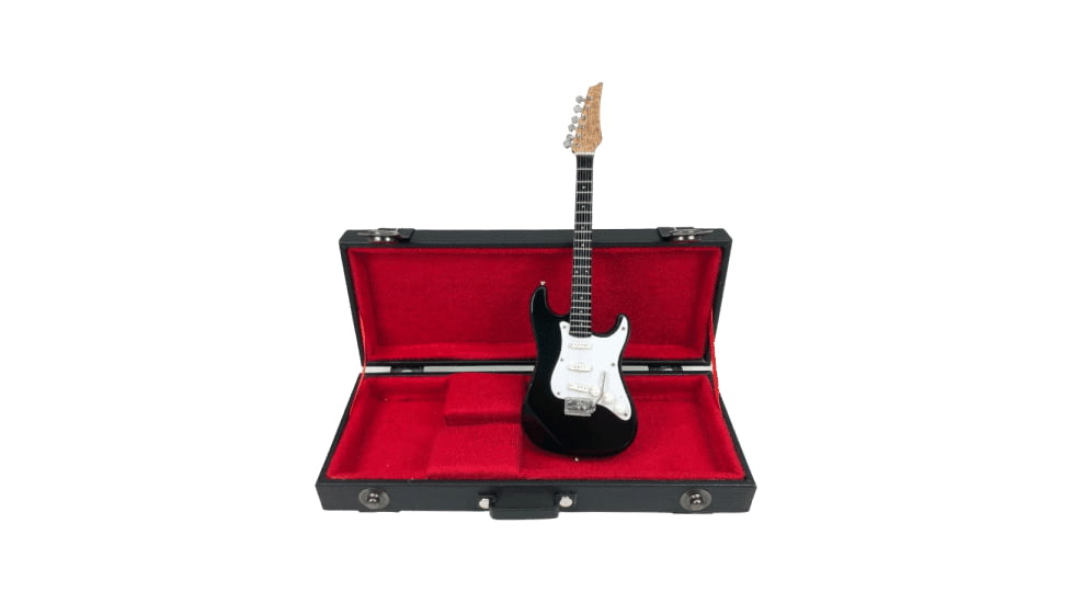 RW Minis Six String Electric Guitar Scale Replica, Black, 02.0003.00