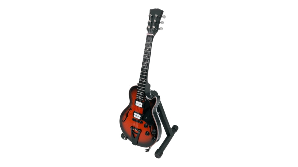 RW Minis Six String Semi Hollow Guitar Scale Replica, Brown, 02.0002.00