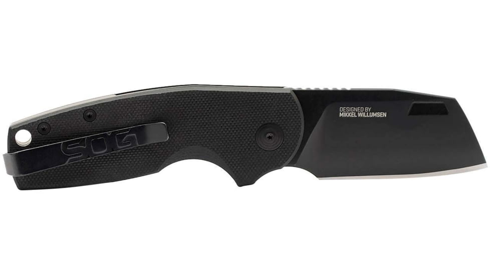 SOG Specialty Knives &amp; Tools Stout SJ Folding Knife, 2.4 in Blade, D2 Steel, Plain, SOG16030757