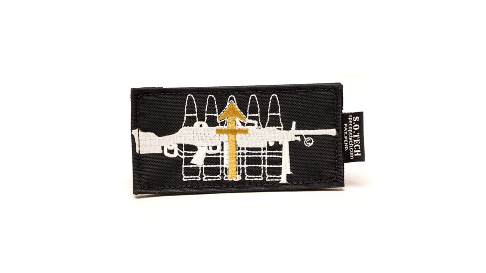 S.O.Tech Black Symbology Patch, Light Machine Gunner SYPCH-LMG-BLK
