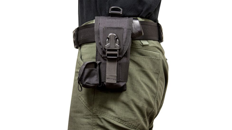 S.O.Tech X26 / X26P Taser Holster, Black, Ambidextrous, Thigh, Attaches to Belt and Vest TH-X26-TBV-BLK