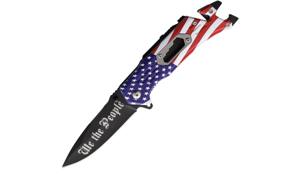 S-TEC American Flag Linerlock A/O Knife, T2702