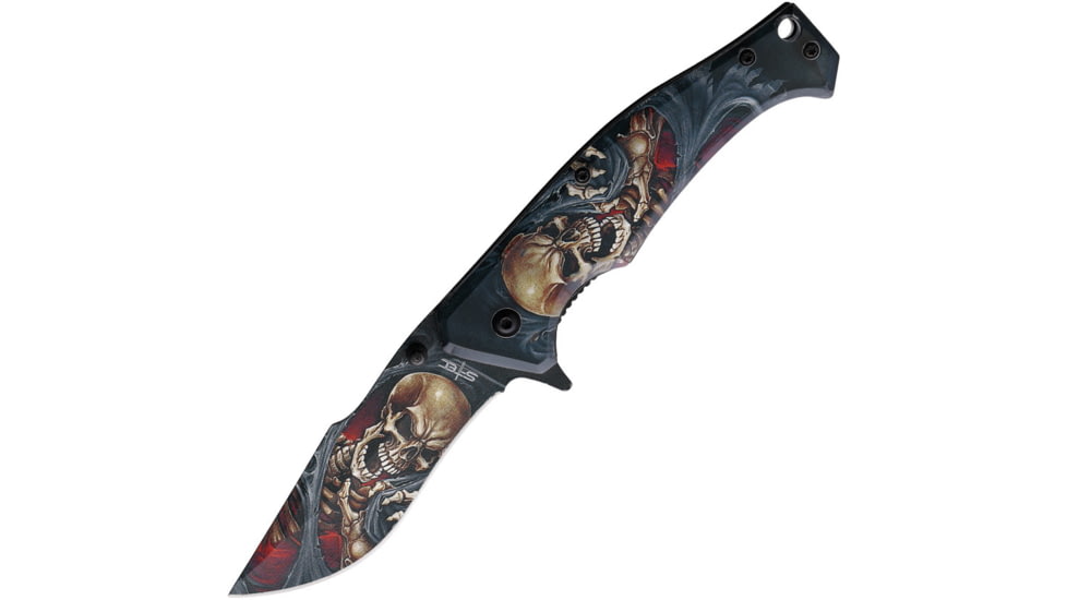 S-TEC Skull Linerlock A/O Knife, 21, T271910-21