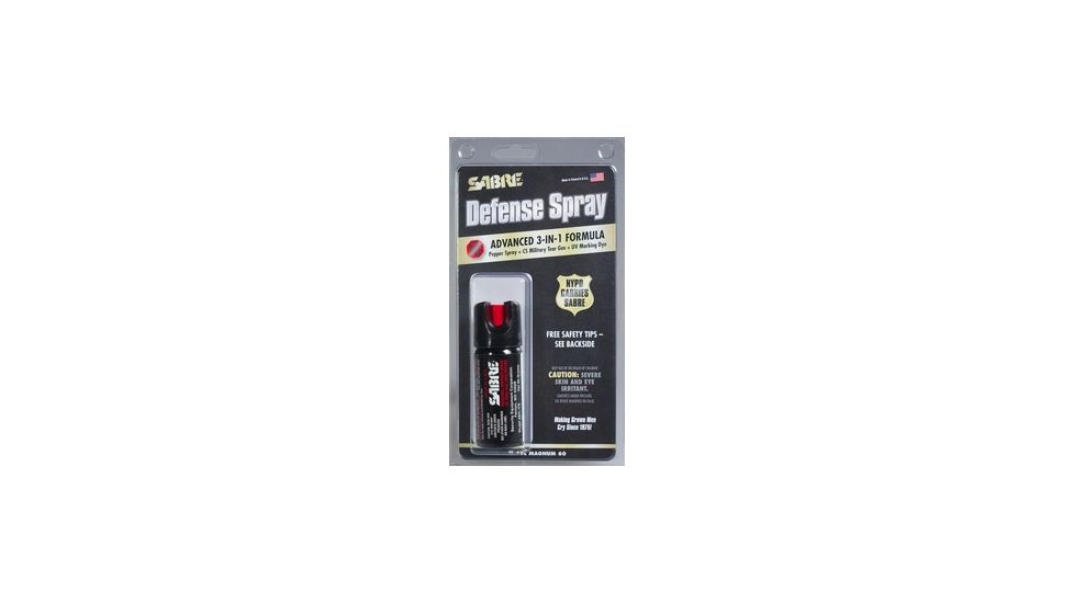 Sabre 2.00 oz Magnum 60 Advanced 3-in-1 Formula Defense Spray, Black M-60
