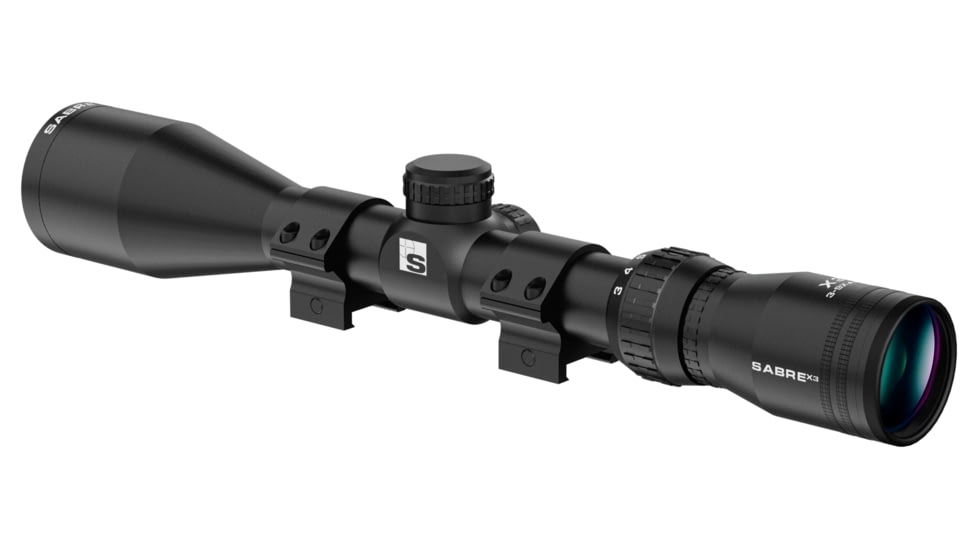 Sabre 3-9x40, 1 in Tube Rifle Scope, Second Focal Plane, HMD Half Mil Dot Reticle, Matte Black, sam3940