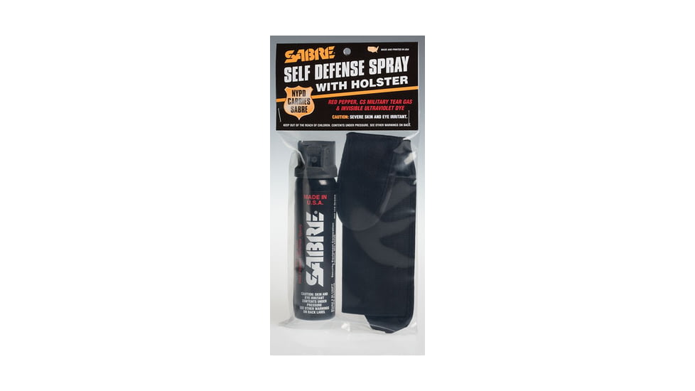 Sabre 4.36 oz Red Pepper Flip-Top Magnum 120 &amp; Holster, BLACK BG-M120FT-NH-OC