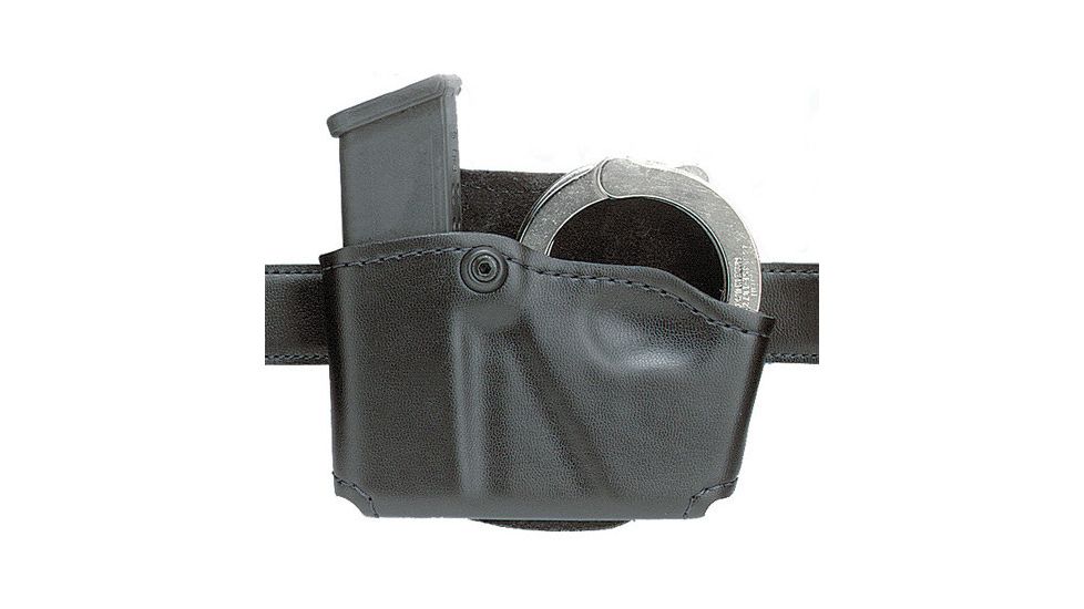 Safariland 573 Concealment Magazine Holder, Paddle, Single w/Cuff Pouch - Carbon Fiber Look Black, Ambidextrous