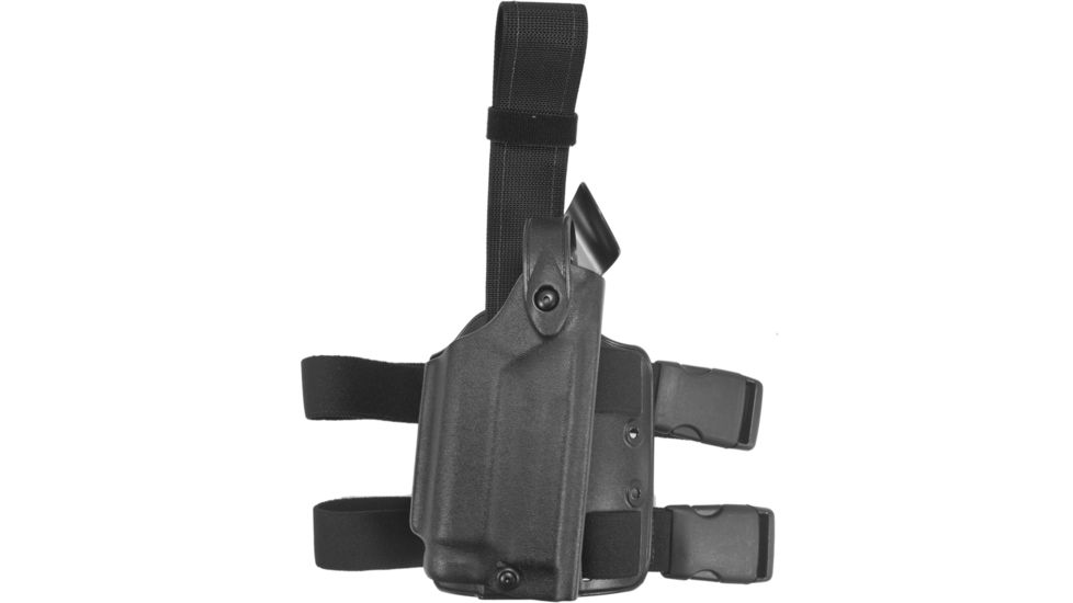Safariland 6004 SLS Tactical Leg Holster, Black, Right Hand - Sig P220R DAK w/ Hammer &amp; Light - 6004-27721-121