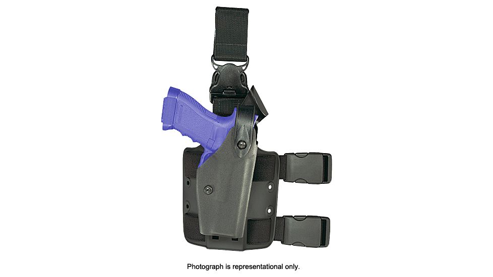 Safariland 6005 SLS Tactical Holster w/ Quick Release Leg Harness - OD Green, Right Hand 6005-77-561