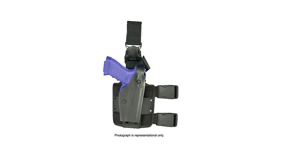 Safariland 6005 SLS Tactical Holster w/ Quick Release Leg Harness - STX Tactical Black, Right Hand 6005-256-121