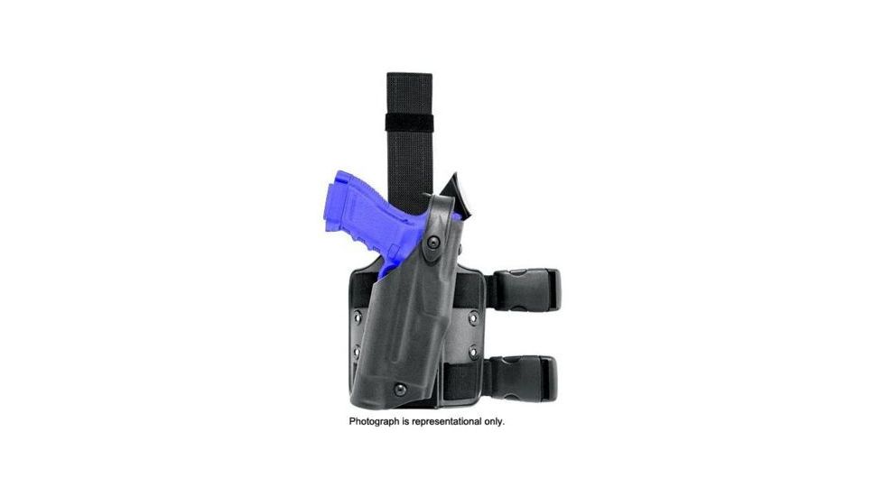 Safariland 6304 ALS Thigh Holster w/Sentry, STX TAC Black, Right Hand - Sig LAS-TAC 2