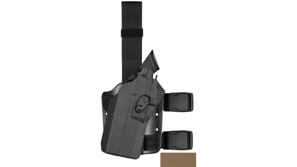 Safariland Model 7354RDS 7TS ALS Tactical Drop Leg Holster, P320, STX Plain, Right, FDE, 1329327