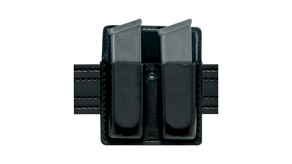 Safariland 75 Double Mag Pouch Without Flaps - Plain Cordovan, Ambidextrous