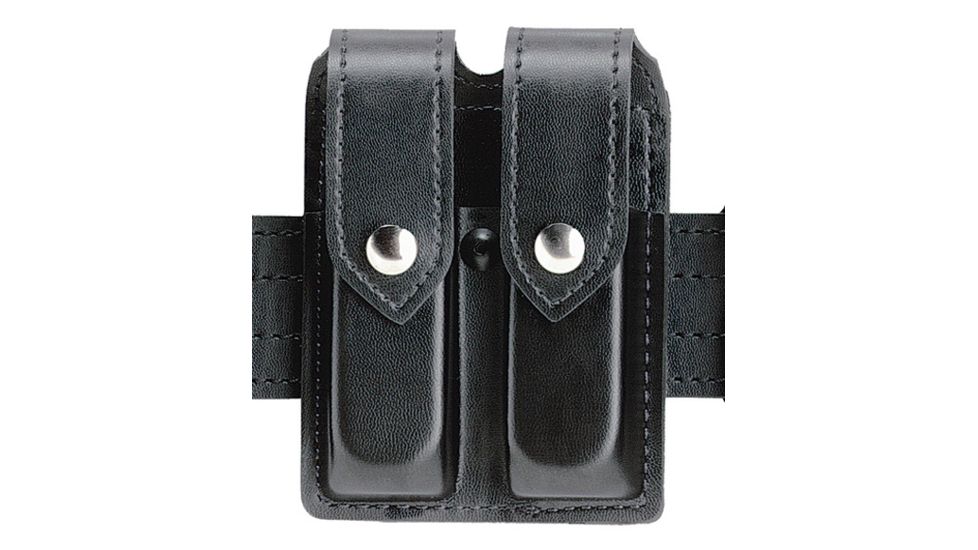 Safariland 77 Double Handgun Magazine Pouch - Plain Black, Ambidextrous 77-76-2B