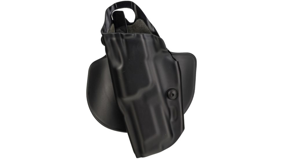 Safariland ALS Paddle Holster, Left Hand, STX Plain Black 1.5in. Belt Slots w/Cut Outs for 1.75in., 2in. and 2.25in. Belt Slops with 1in. Drop 6378-519-412-DM