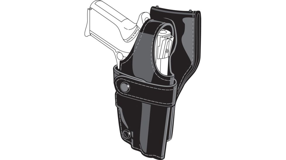 Safariland Duty Holster, SSIII Low-Ride, Level III Retention - Hi Gloss Black, Left 0705-65-92