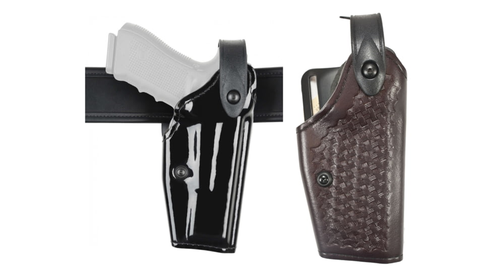 Safariland Model 6280 SLS Mid-Ride Level-II Duty Glock Holster, Right Hand, Black, Cordovan