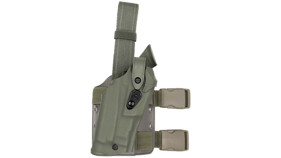 Safariland Model 6305rds Als/sls Tactical Holster W/ Quick-release Leg Strap For Glock 17 Mos W/ Light/laser, Ranger Green, 6305RDS-8321-732