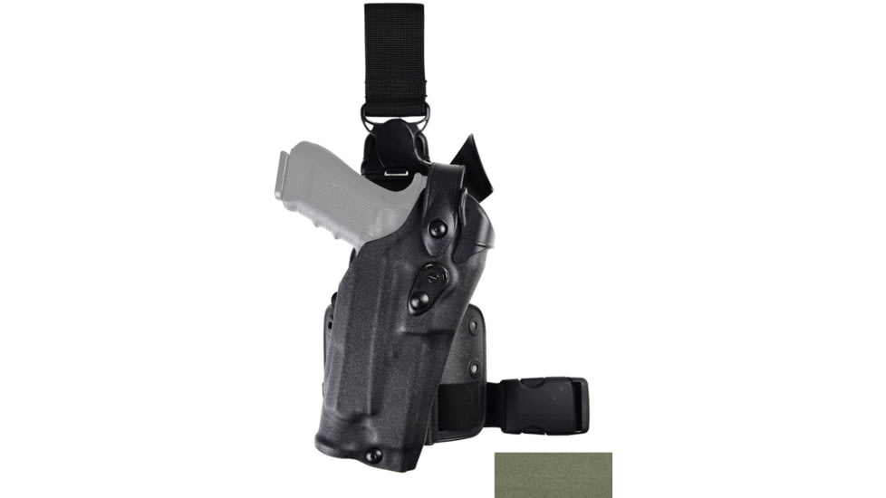 Safariland Model 6305rds ALS/SLS Tactical Holster w/Quick-release Leg Strap, Right Hand, Cordura, Ranger Green, 6305RDS-832-731-SP10