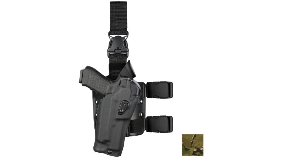 Safariland Model 6355RDS ALS Drop Leg Holster, SIG Sauer P320 RX Carry w/ITI M3/Streamlight TLR1/SF X300/X300U, Right Hand, Cordura, Double Strap, Quick Release, Multi Cam, 6355RDS-7502-701