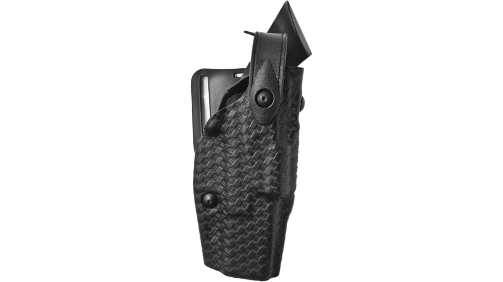 Safariland Model 6360 ALS/SLS Mid-Ride Level-III Duty Holster, Glock 17/22/31, Left Hand, STX Basket Weave Black, 6360-83-482