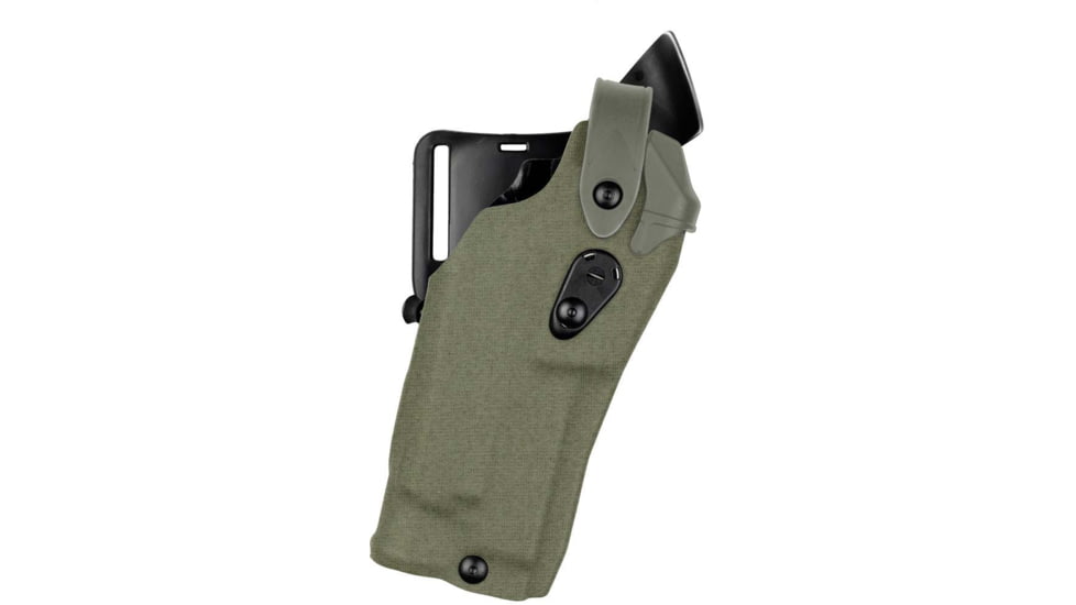 Safariland Model 6360RDS ALS/SLS Mid-Ride Level-III Duty Holster, Smith &amp; Wesson M&amp;P 9/40, SureFire X300U, Right, Cordura, Ranger Green, 6360RDS-2192-731