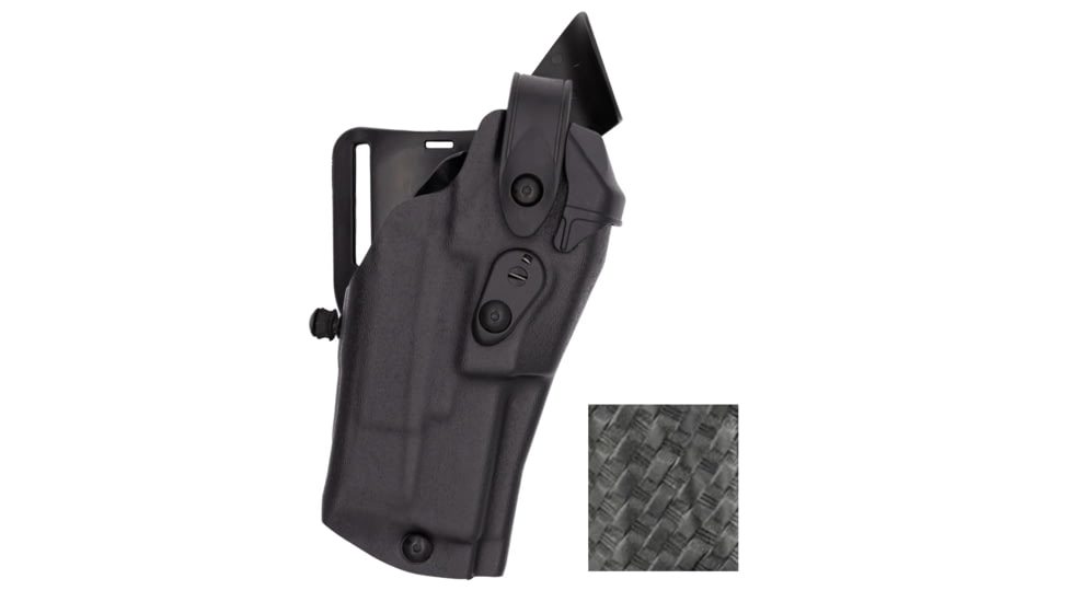 Safariland Model 6360RDS ALS/SLS Mid-Ride Level-III Duty Holster, SIG Sauer P320 X-Carry, Streamlight TLR-7, Left, STX Basket Weave, Black, 6360RDS-75227-482