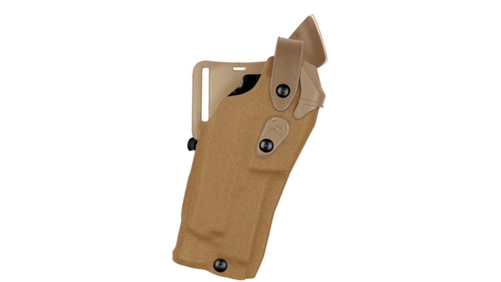 Safariland Model 6360RDS ALS/SLS Mid-Ride Level III Duty Holster, STI International Staccato P/Staccato P DUO, w/ Light, Left, Cordura Coyote, 6360RDS-1582-742