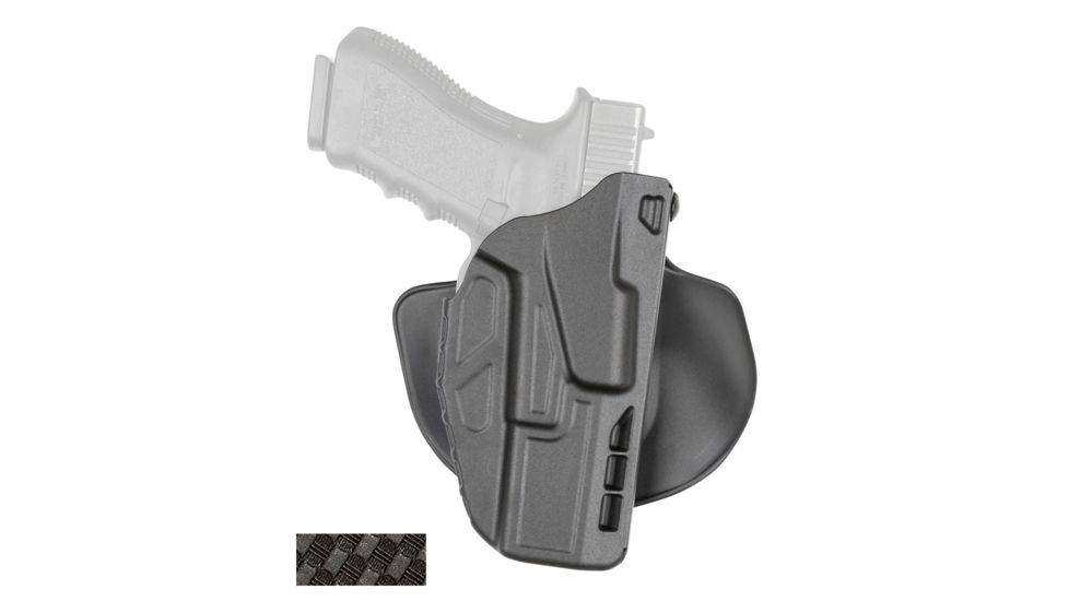 Safariland Model 7378 7TS ALS Paddle/Belt Loop Holster, Glock 20/21 w/ITI M3 Light, Right Hand, STX Basket Weave Black, 7378-3832-481