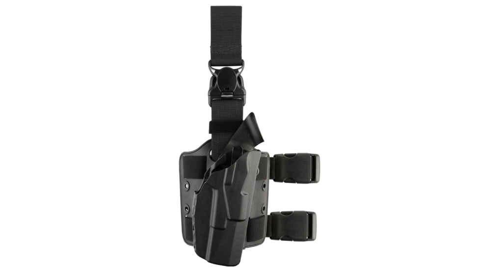 Safariland Model 7385 7TS ALS OMV Tactical Drop Leg Holster, Glock 17, Left, Black, 1316104