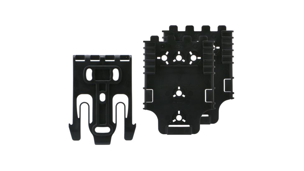 Safariland Quick Locking System Kit Model 3, Non-Locking w/ 2 Receiving Plates, Black, QUICK-KIT3-2